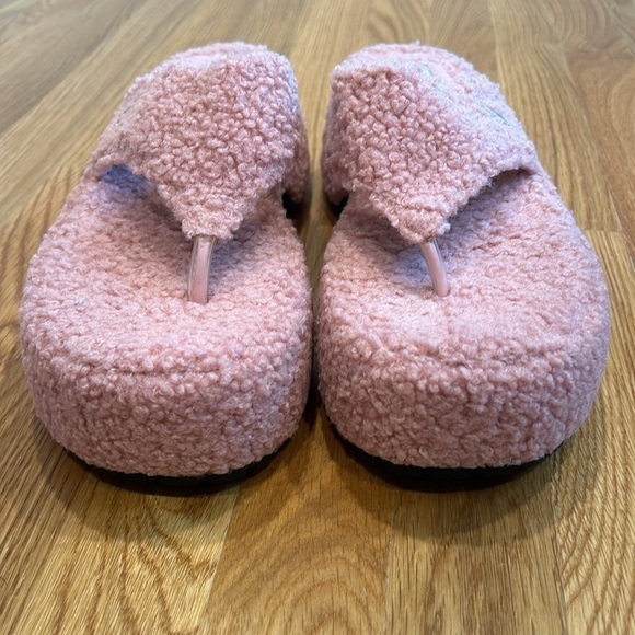 ZEMETA Platform pink motor thong sandal flip flop size 10 women’s new w/out box - Picture 3 of 10